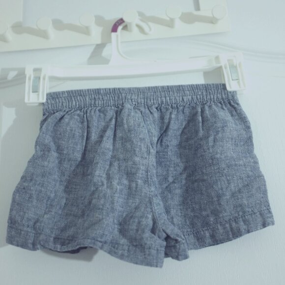 Joe Fresh blue linen blend girls shorts size 3T - Picture 2 of 6